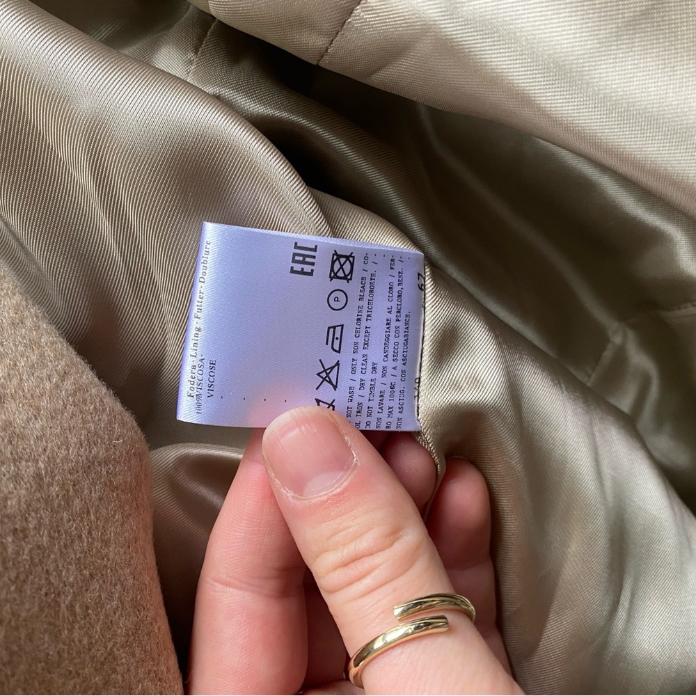 Capolavoro Loro Piana fabric Women'sVIGIN WOOL COAT CAMEL SZ -IT44 8US - Picture 4 of 12